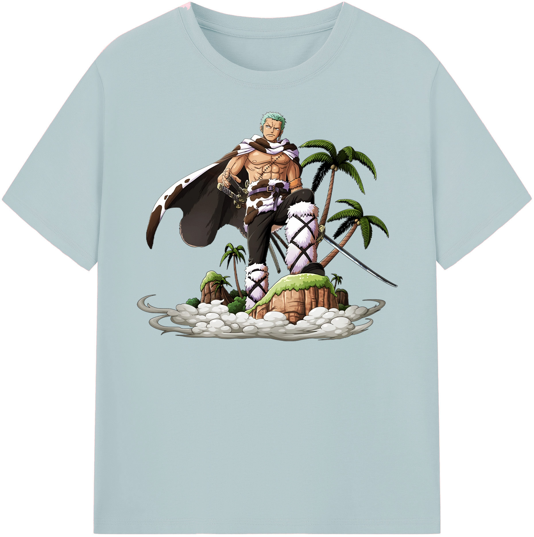ワンピース ロロノア・ゾロ ONE PIECE Roronoa Zoro 綿100％半袖Tシャツ（フロントプリント）